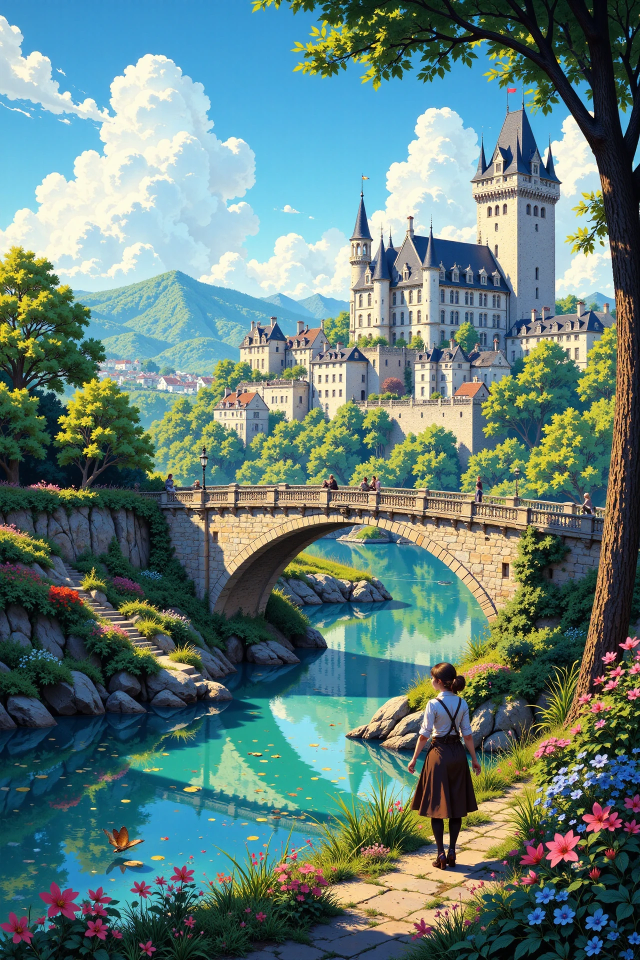 01115-Loire Valley bridge beautiful anime landscape morning woman by Edurock.webp